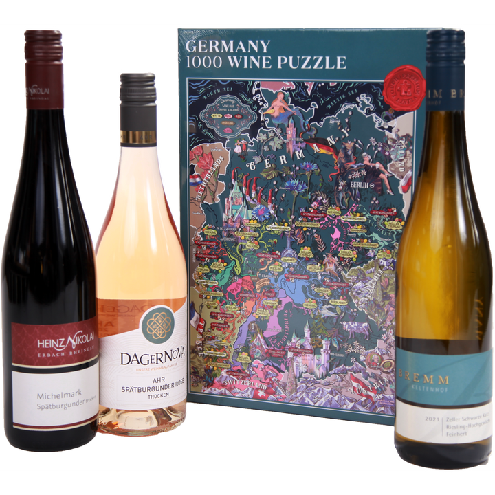 Wein-Puzzle Deutschland mit Weingenuß-Begleitung